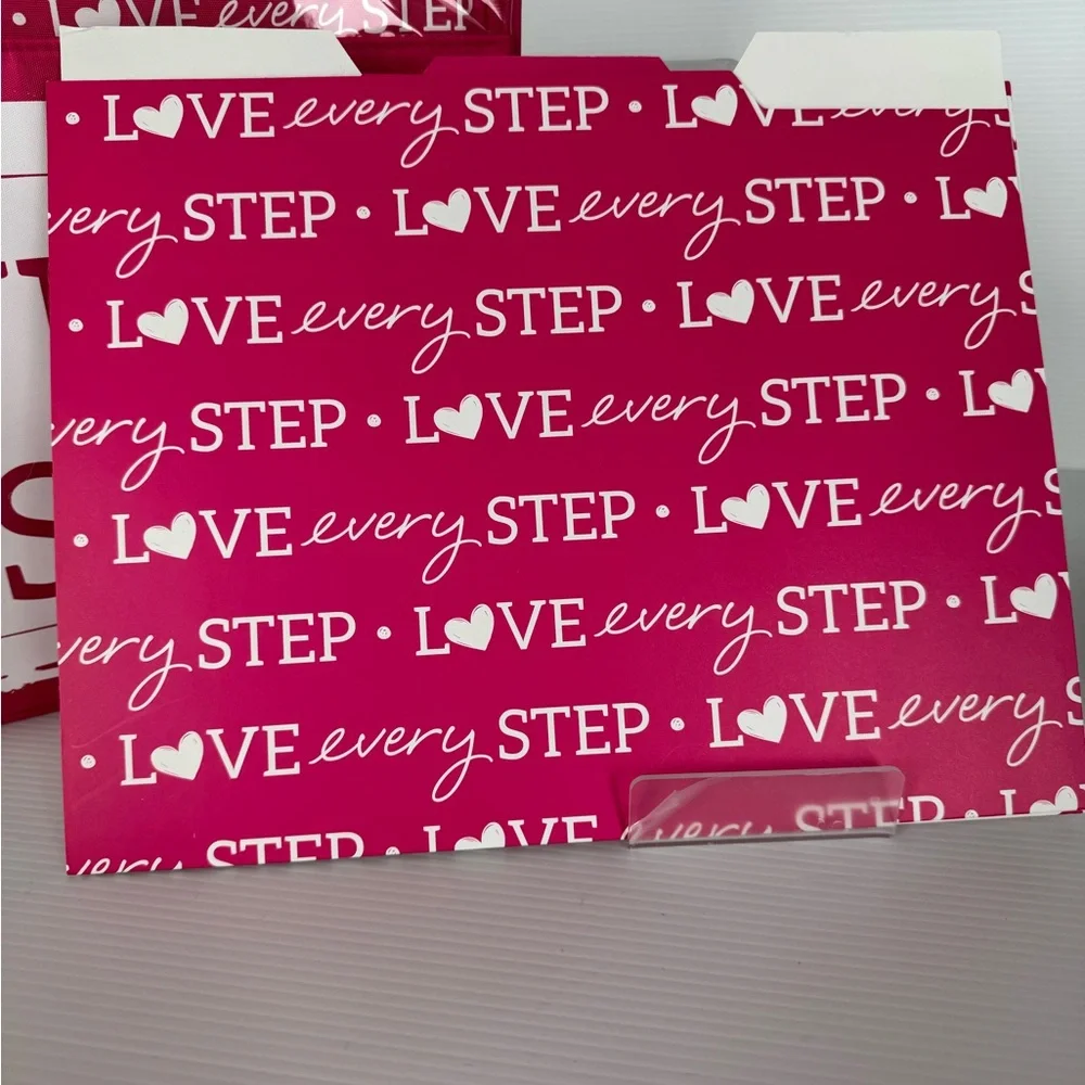 Thirty-One Pink 'Love Every Step' File Organizer